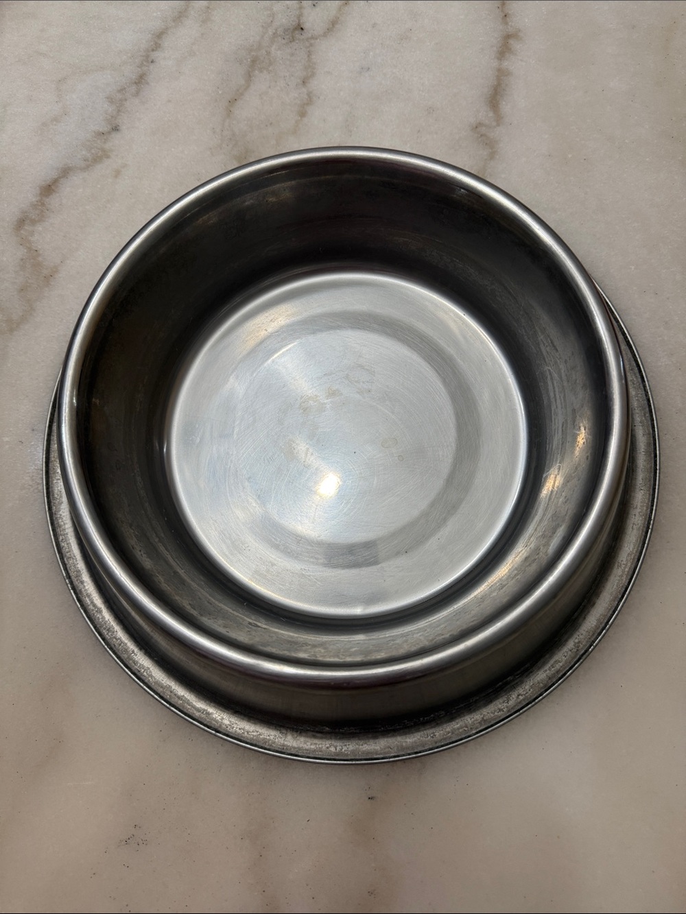 Big Silver Stainless Steel Pet Bowl